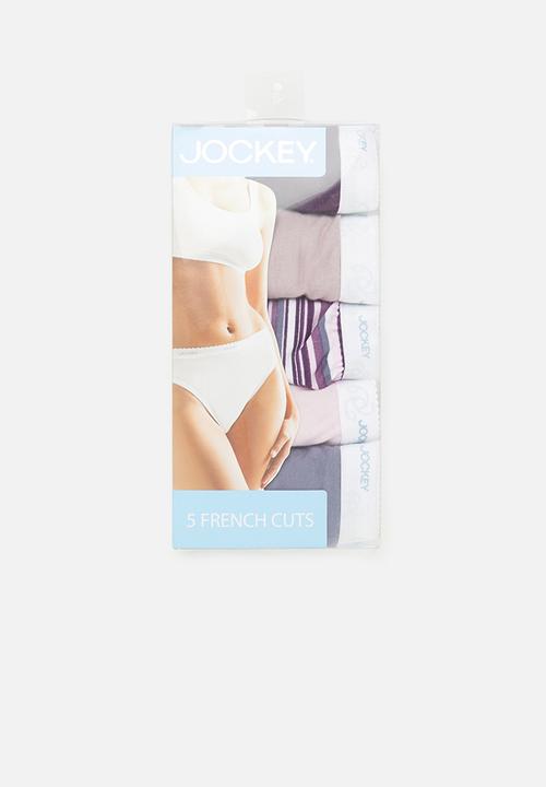 Jockey - 5 pack printed french cut - deep plum/light lilac/grape stripe/mauve shadows/grisaille