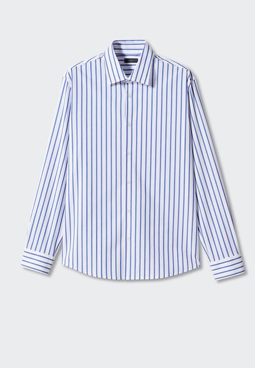 MANGO - Shirt marisma - white & blue