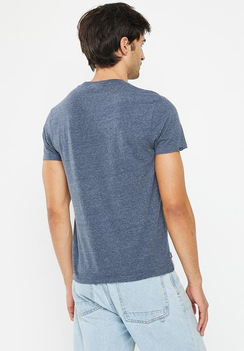 Superdry. - Vintage logo emb tee - navy marl