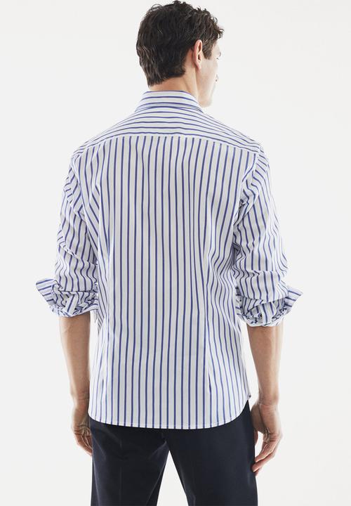 MANGO - Shirt marisma - white & blue