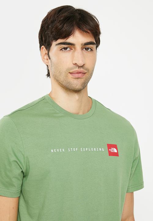 The North Face - Short sleeve never stop exploring tee - deep grass green (n11)