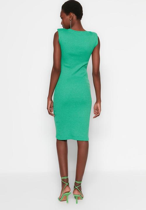 Trendyol - Knit bodycon dress - green
