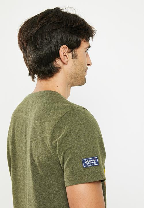 Superdry. - Cl great outdoors tee - winter khaki grit