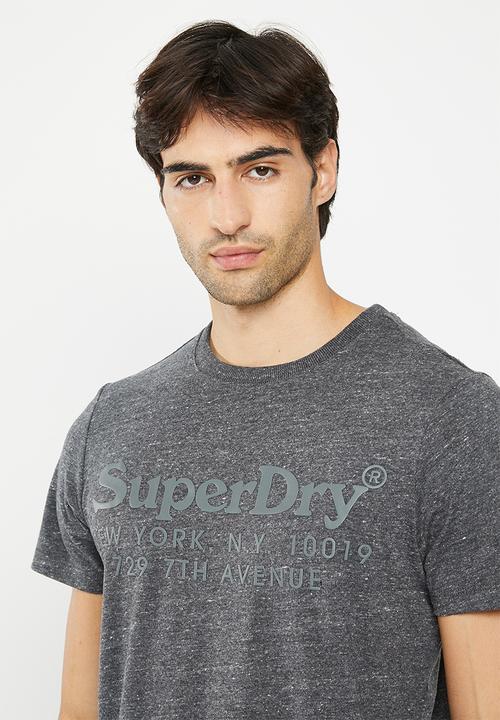 Superdry. - Vintage venue tonal tee - charcoal heather
