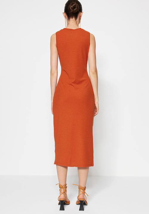 Trendyol - Cut out knit bodycon - cinnamon