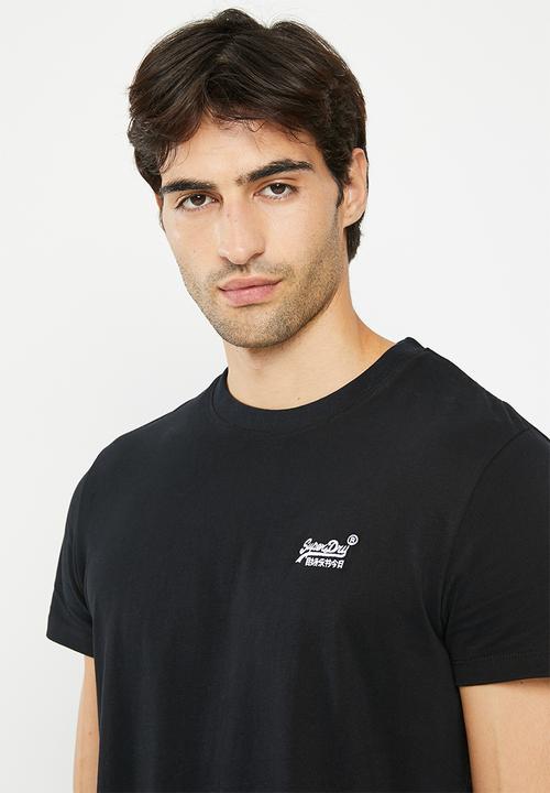 Superdry. - Vintage logo emb tee - black/optic