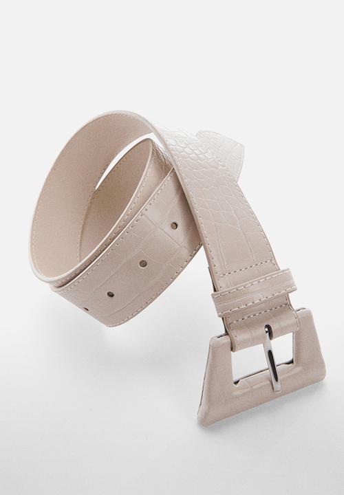 MANGO - Belt rosso - ecru