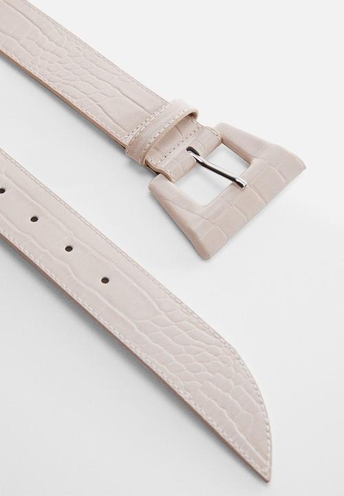 MANGO - Belt rosso - ecru