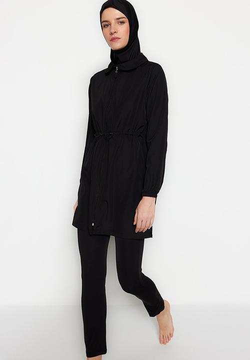 Trendyol - Modest swimsuit set - black