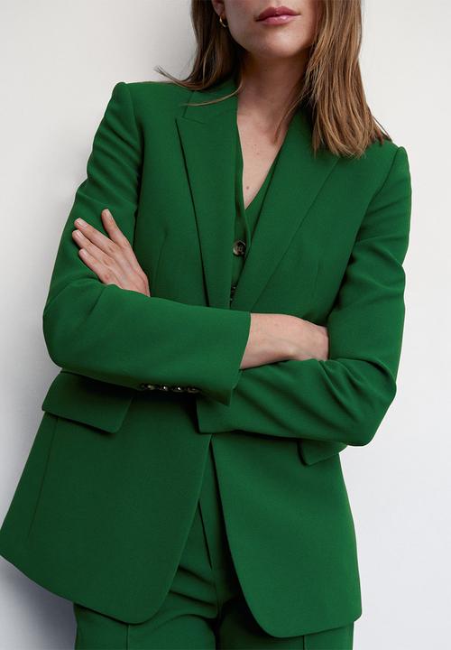 MANGO - Blazer maca - green