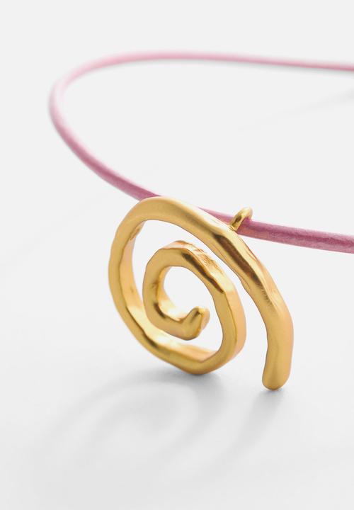 MANGO - Necklace renata- pastel pink