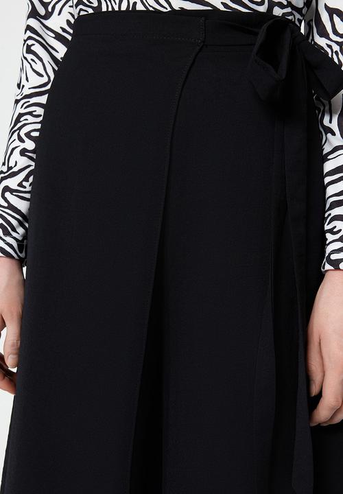 Trendyol - Modest mock wrap pants - black