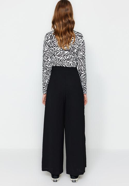 Trendyol - Modest mock wrap pants - black
