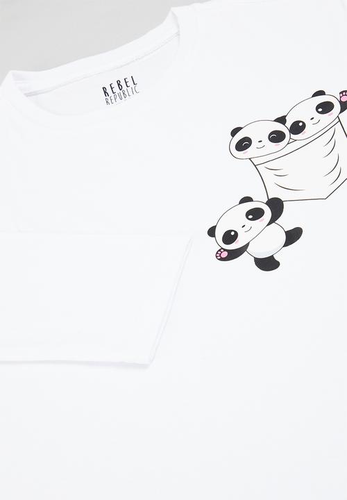 Rebel Republic - Girls pj set - white/grey stripe
