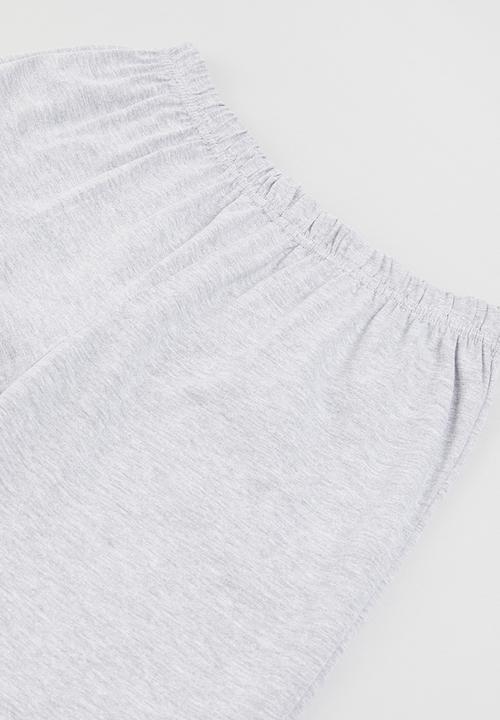 Rebel Republic - Girls pj set - white/grey stripe