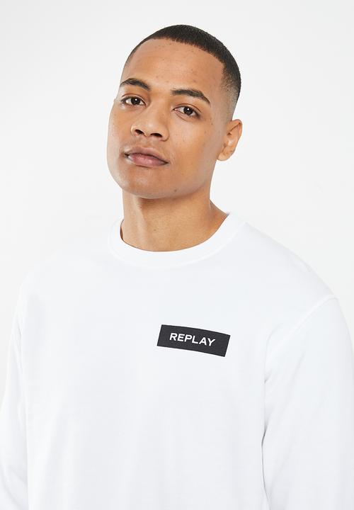 Replay - Organic cotton crewneck sweatshirt - White