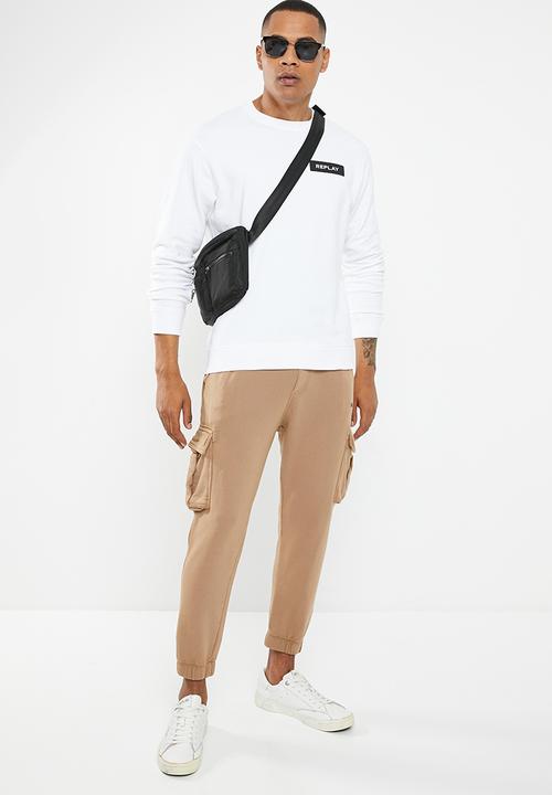 Replay - Organic cotton crewneck sweatshirt - White