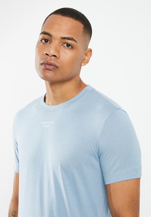 Calvin Klein - Stacked logo tee - iceland blue