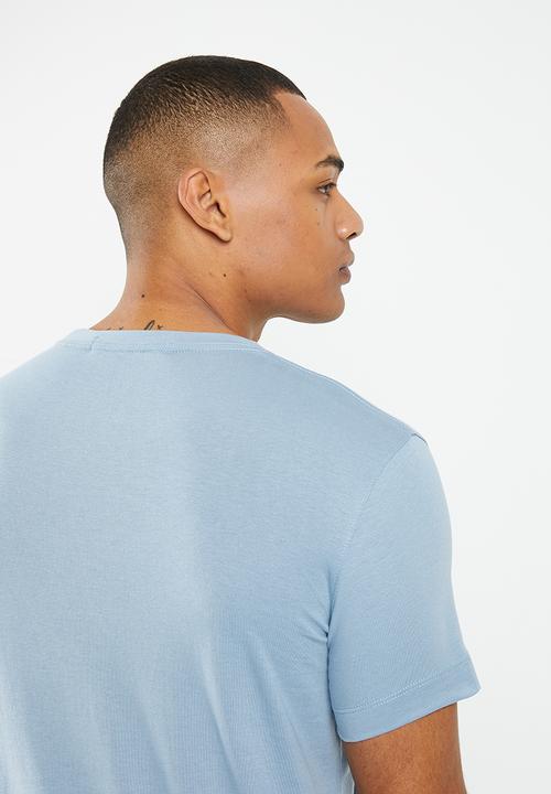 Calvin Klein - Stacked logo tee - iceland blue
