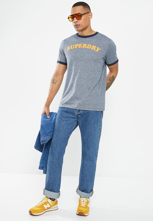 Superdry. - Vintage cooper class rngr tee - frosted navy grit