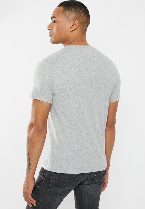 Superdry. - Vintage logo emb tee - pumice stone marl