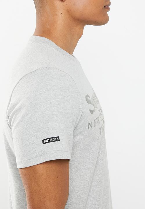 Superdry. - Vintage venue tonal tee - pumice stone marl