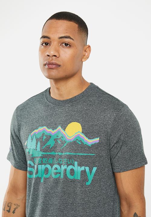 Superdry. - Cl great outdoors tee - asphalt grit