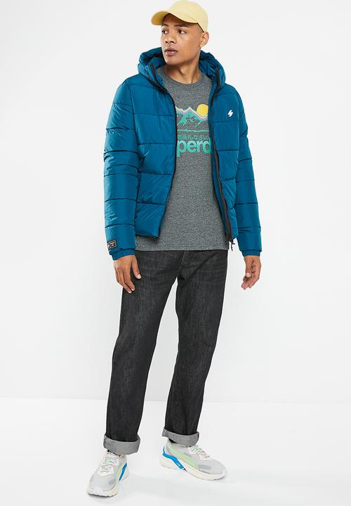 Superdry. - Cl great outdoors tee - asphalt grit