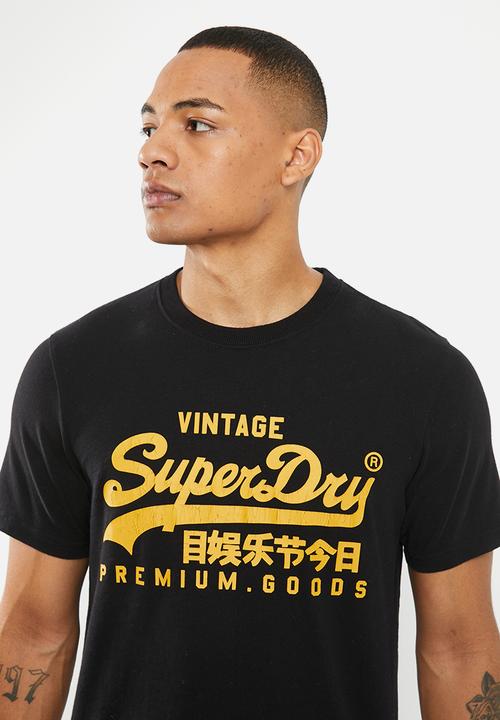 Superdry. - Vintage logo heritage tee - black