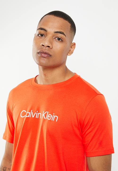 Calvin Klein - CK pw - short sleeve T-shirt mens - orange 