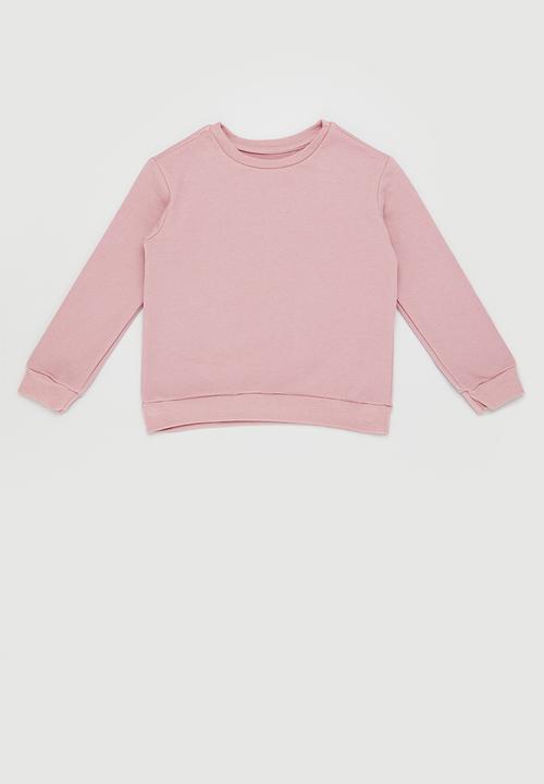 Superbalist - Girls 2 pack graphic sweat top - dusty pink/milk