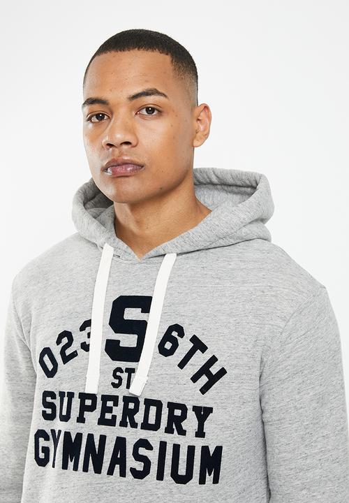 Superdry. - Vintage athletic hood - athletic grey marl