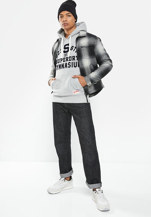 Superdry. - Vintage athletic hood - athletic grey marl
