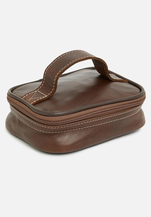 Thandana - Single Toiletry Leather - brown