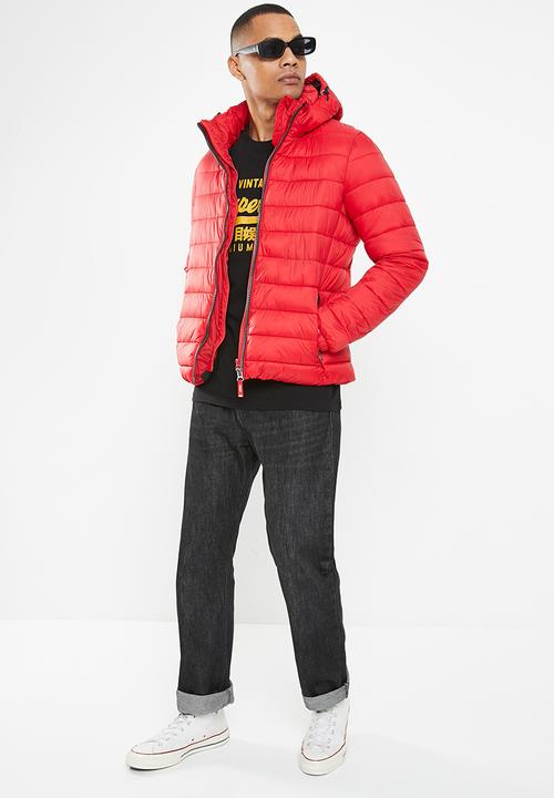 Superdry. - Classic fuji puffer jacket - high risk red