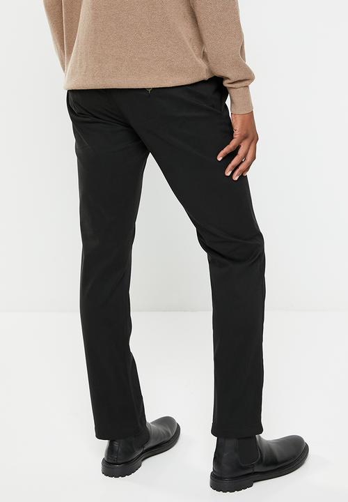 POLO - Mens milan straight leg chino - black 