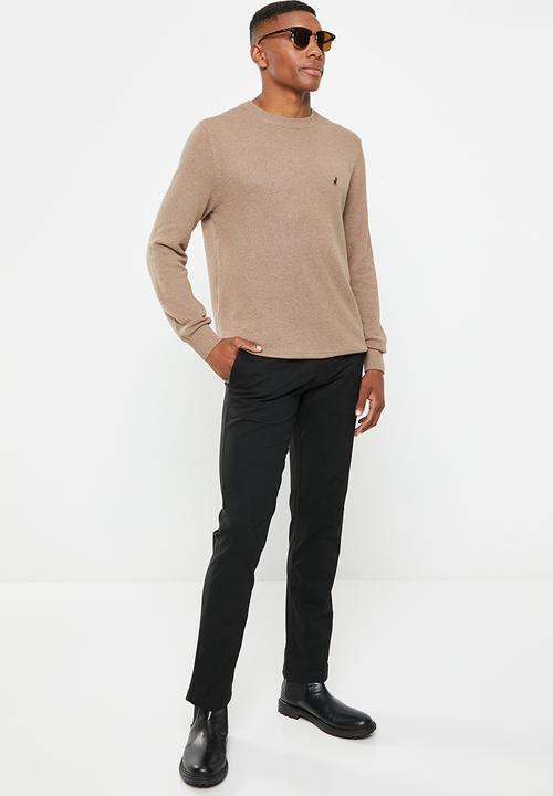 POLO - Mens milan straight leg chino - black 