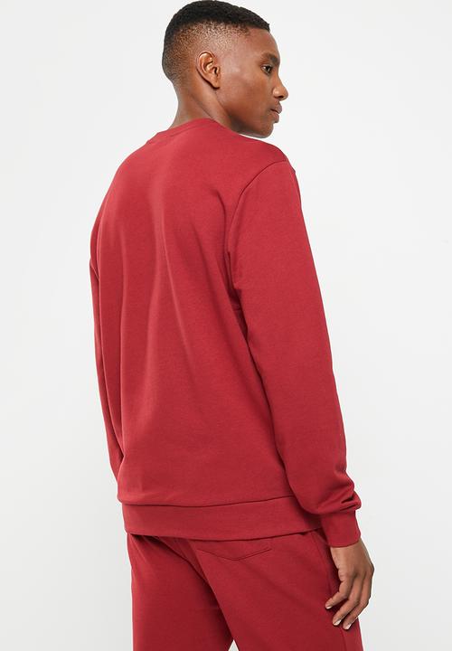 POLO - Men sport long sleeve sweat top - burgundy