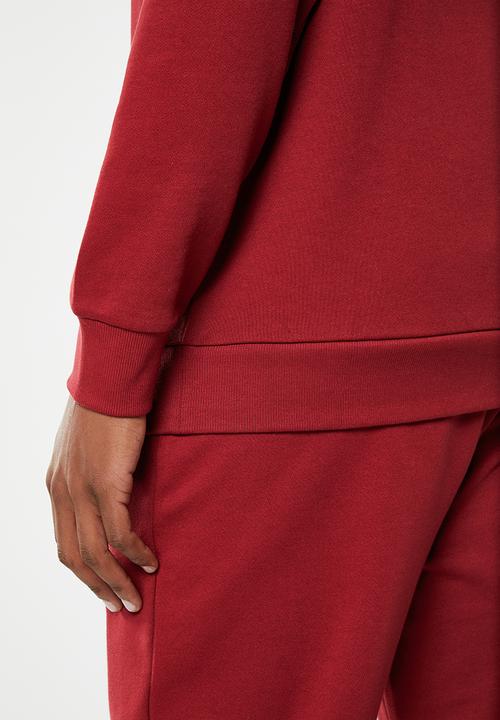 POLO - Men sport long sleeve sweat top - burgundy
