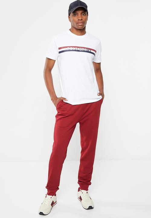 POLO - Men sport cuffed jogger - burgundy
