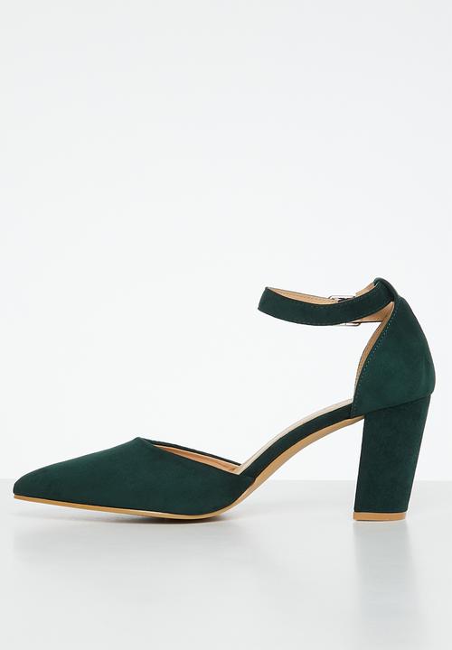 edit - Chloe anklestrap block heel - green
