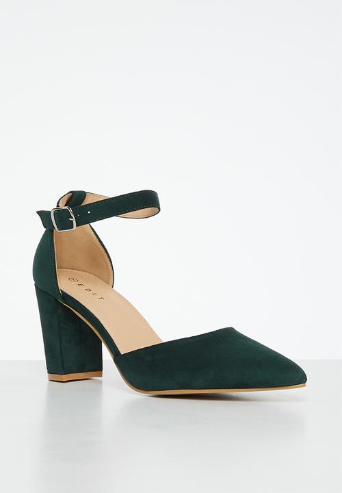 edit - Chloe anklestrap block heel - green