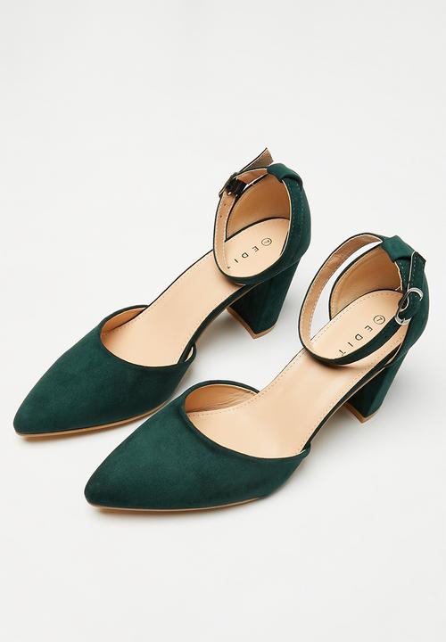 edit - Chloe anklestrap block heel - green