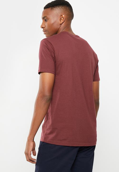 POLO - Mens v-neck short sleeve tee - burgundy