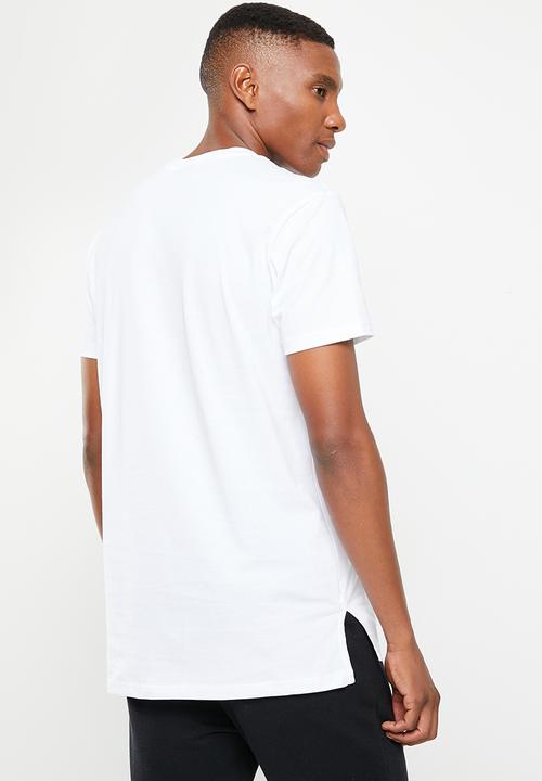 POLO - Men sport longer length short sleeve tee - white