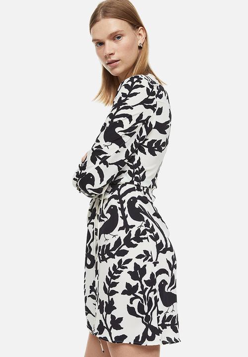 H&M - Wrap dress - white/patterned