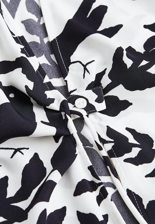 H&M - Wrap dress - white/patterned
