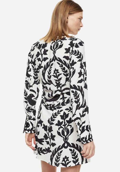 H&M - Wrap dress - white/patterned
