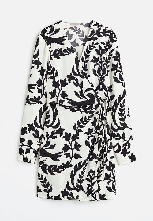 H&M - Wrap dress - white/patterned