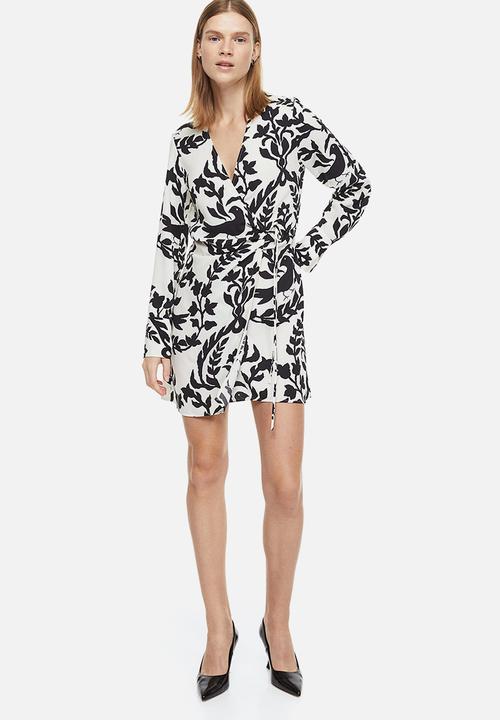 H&M - Wrap dress - white/patterned